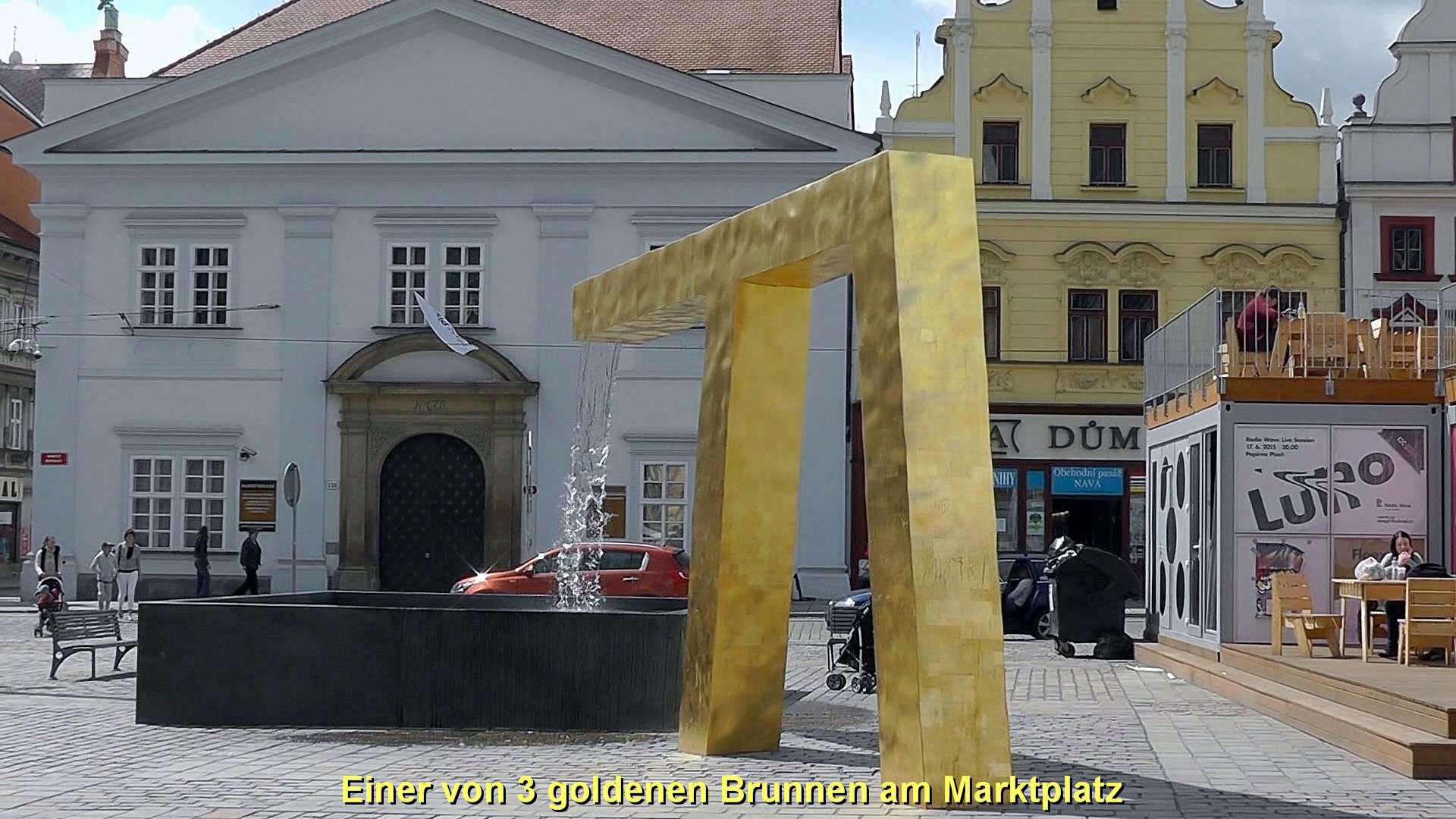 Pilsen Ein Goldener Brunnen