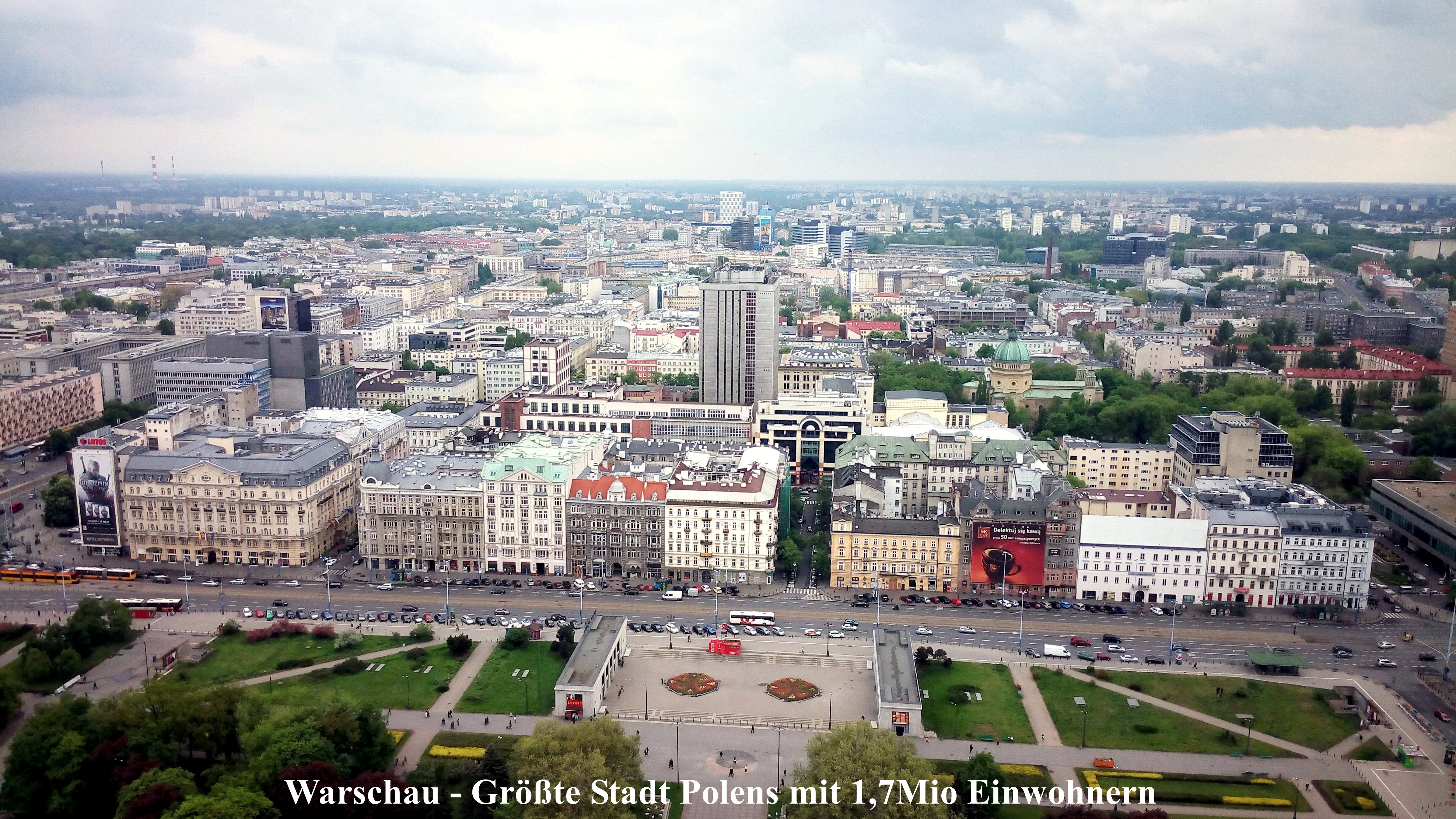 Warschau Blick vom Kulturpalast